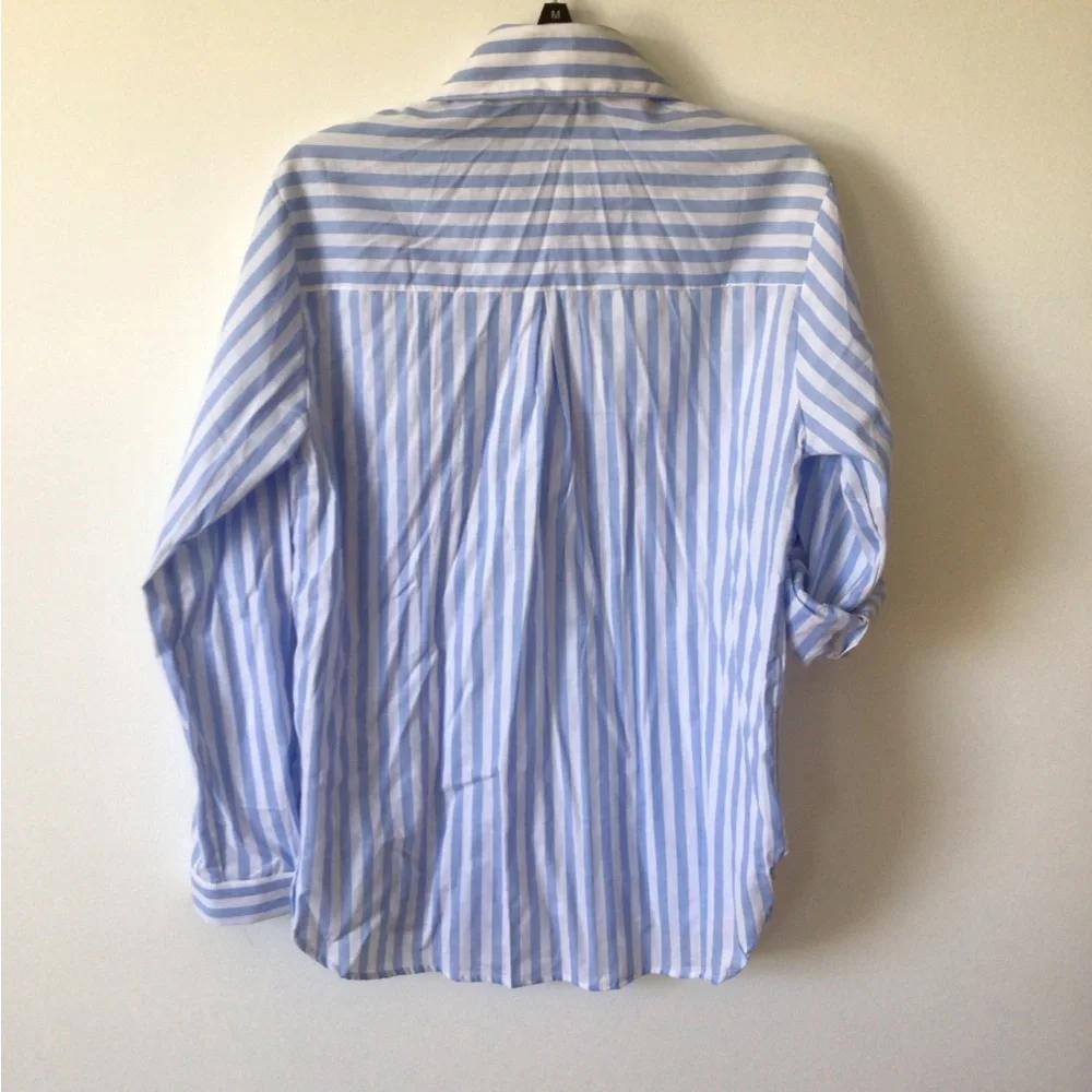 Striped Button-Up Shirts in Red and Blue - Picture 3 of 9